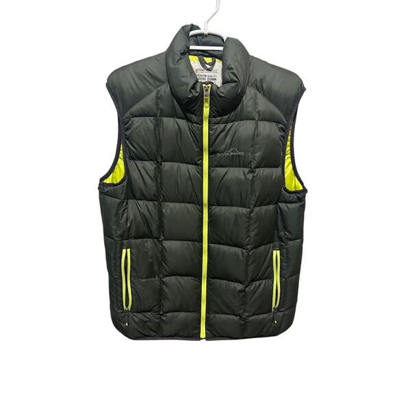 Eddie Bauer Puffer Premium Green Goose Down Full Zip Vest Mens Size Medium - Picture 1 of 9